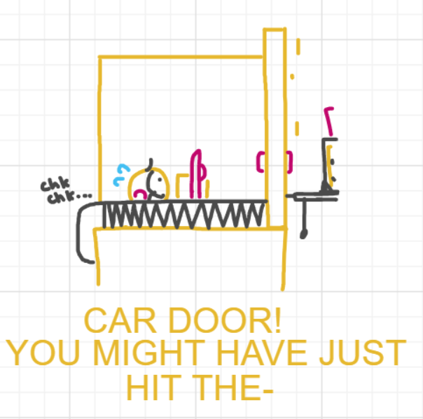 A panel from Running Duos, episode four of the Board Boards object show by Furretwalk/WalkingFurret.